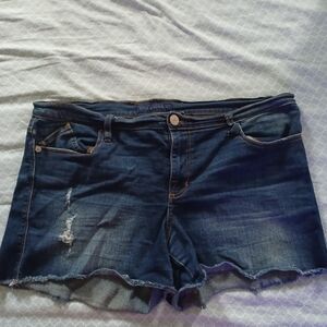 Rock & Republic Hula Denim Shorts Distressed Women's Sz 16